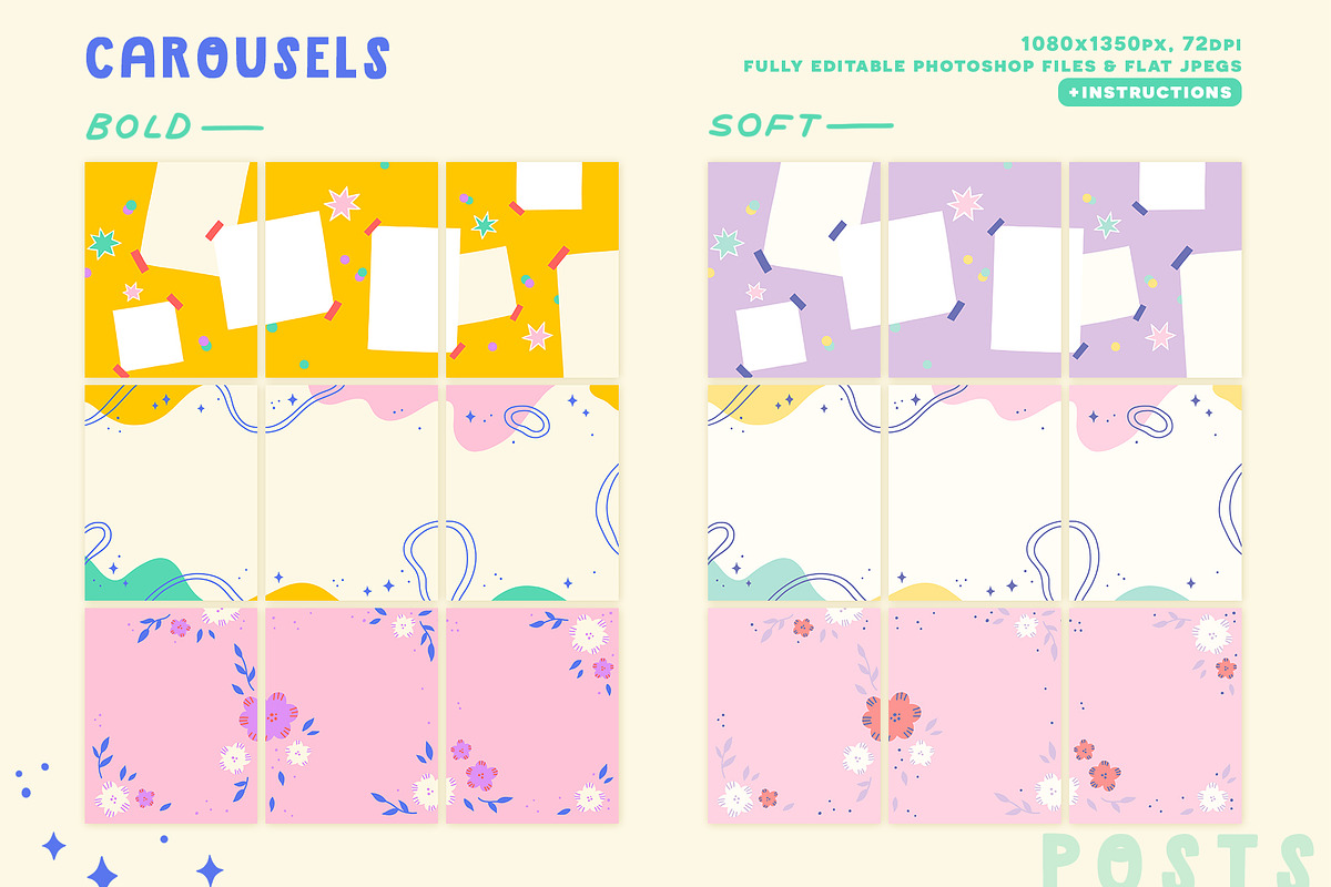 Fun Instagram Templates - Photoshop, a Social Media Template by Carole Chevalier (Photo 15 of 17)