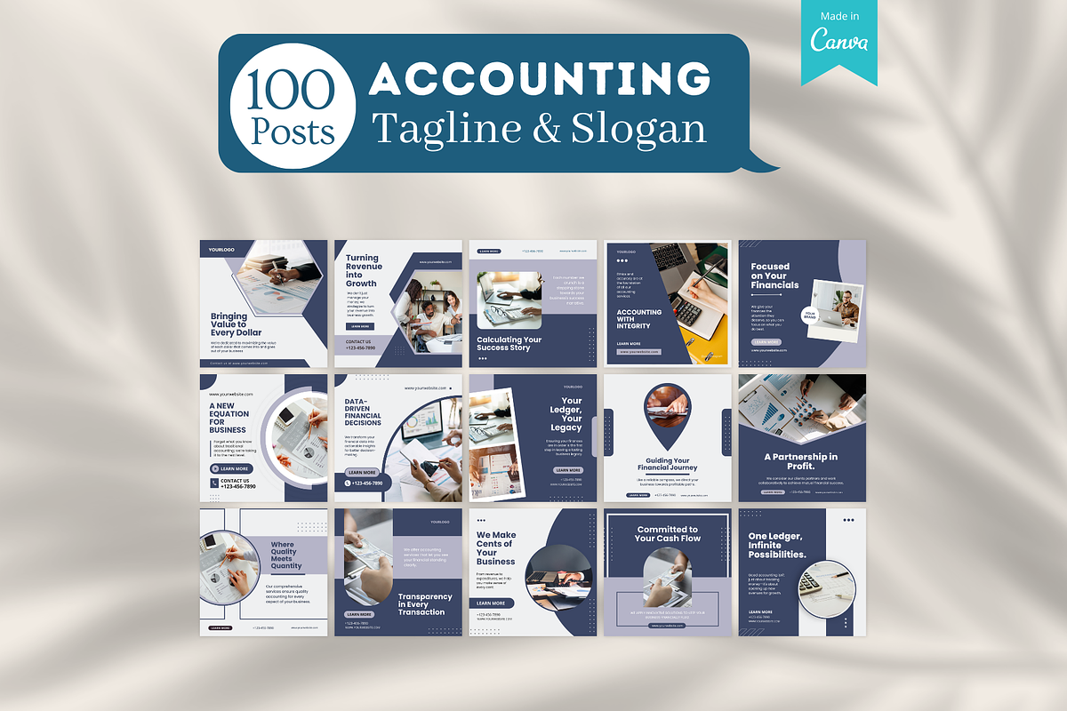 Accountant Posts - Canva Templates, a Social Media Template by Viral Content Design (Photo 2 of 15)