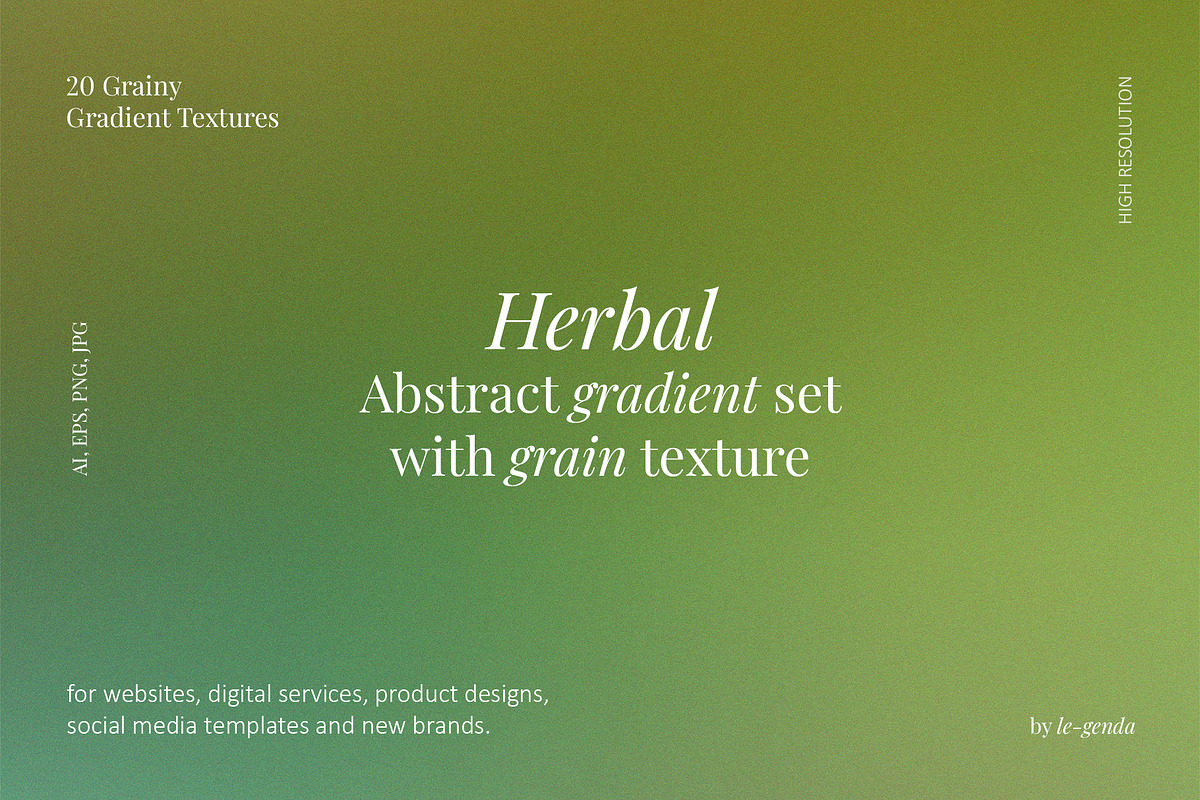20 Herbal Gradients Set, a Texture Graphic by le-genda (Photo 1 of 11)
