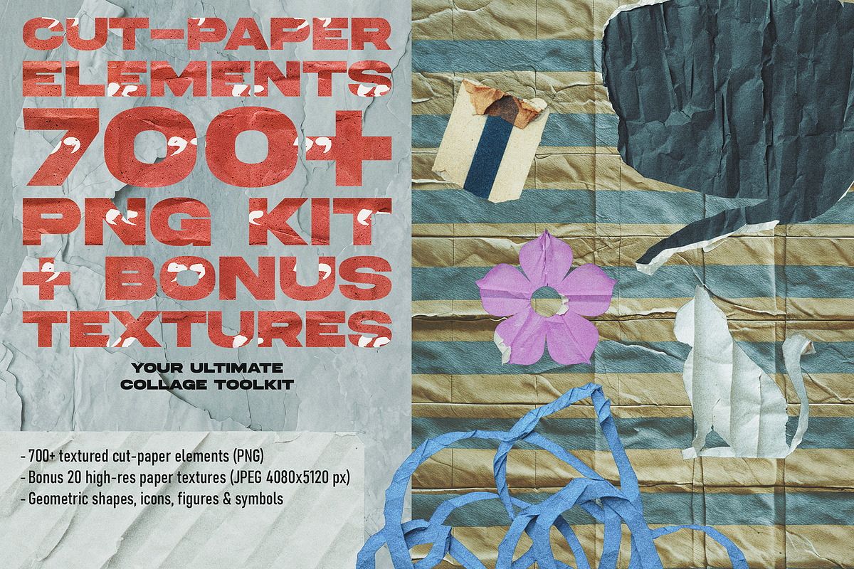 Cut‑Paper Elements: 700+ PNG Kit, an Object Graphic by Megan Aili Designs (Photo 1 of 15)