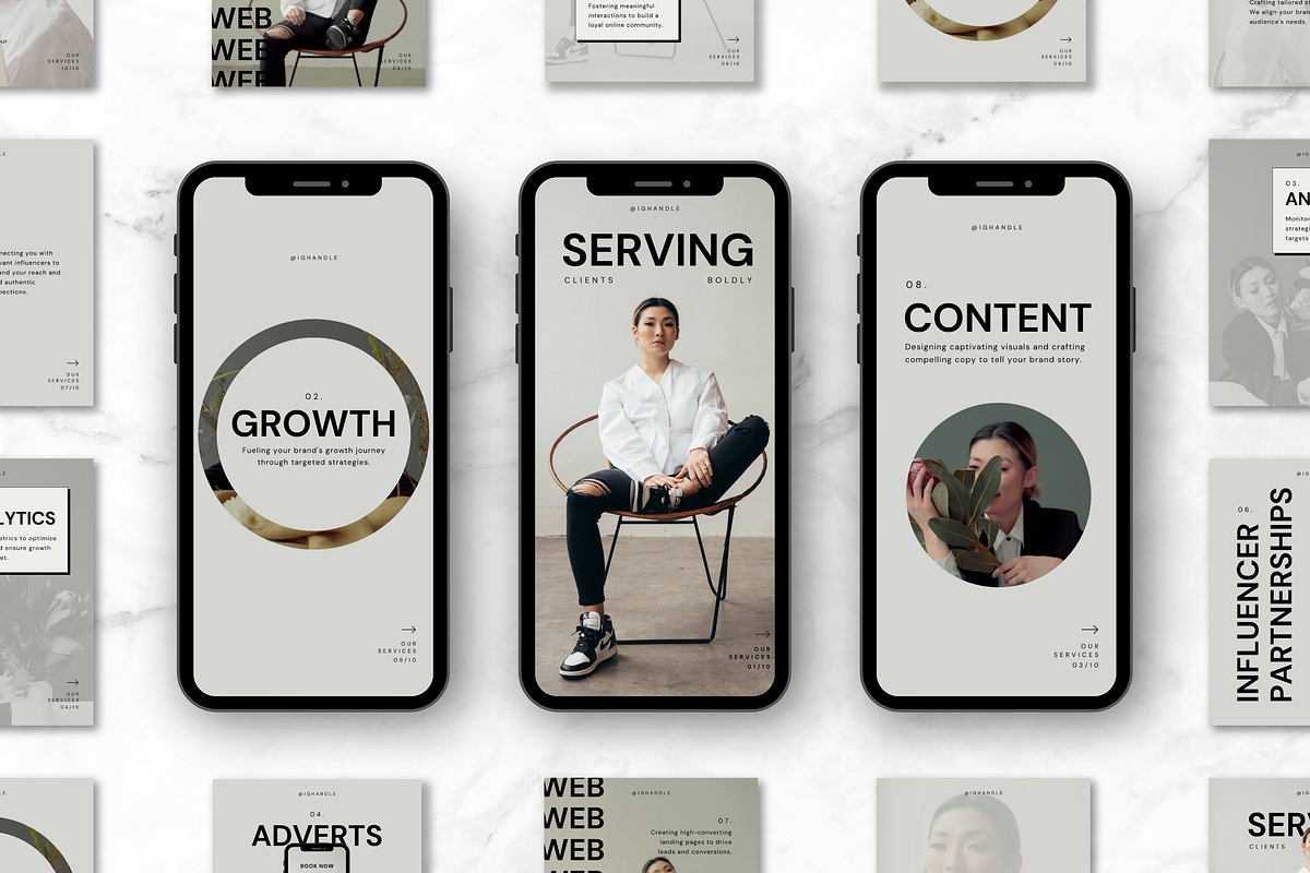 Services Canva Social Templates, a Social Media Template by Knead Creative (Photo 3 of 6)