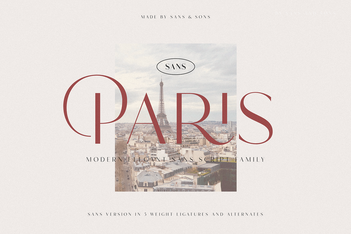 Hello Paris - Modern Sans, a Sans Serif Font by Sans & Sons (Photo 1 of 10)