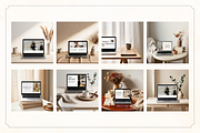 52 Minimalist Laptop Canva Mockups, a Mac Mockup by Matisse Studio (Thumbnail 5 of 10)