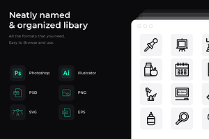 50 Backto school icons, an Icon by Wencory