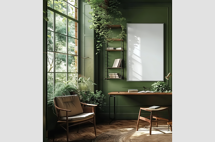 Mockup Frame, mid-century Style, an Architecture Photo by GFXCity