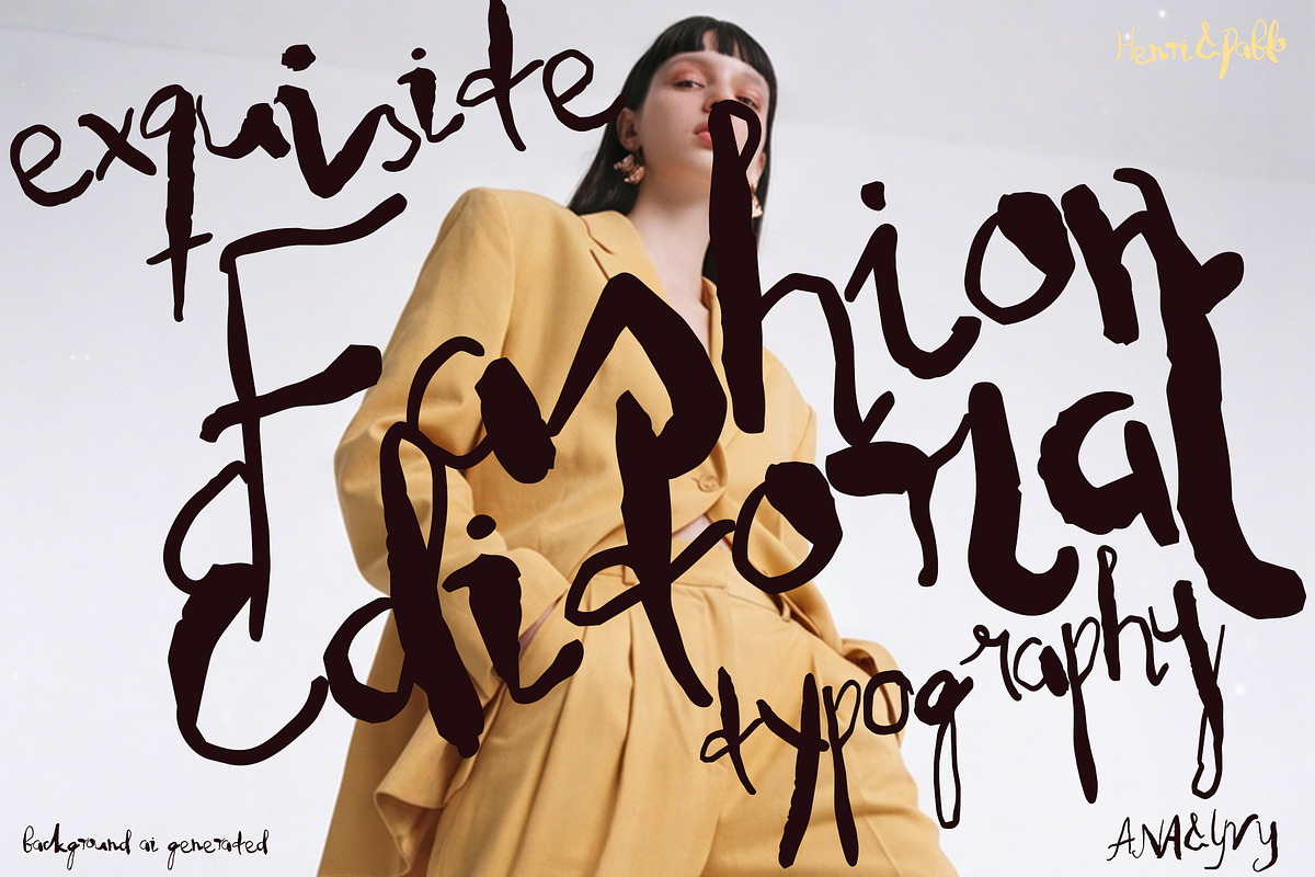 HENRI & PABLO paintbrush font, a Handwritten Font by ana & yvy (Photo 5 of 15)