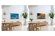 White Samsung Frame Tv Mockup PSD, a Mockup by First Impression Mockups (Thumbnail 4 of 4)