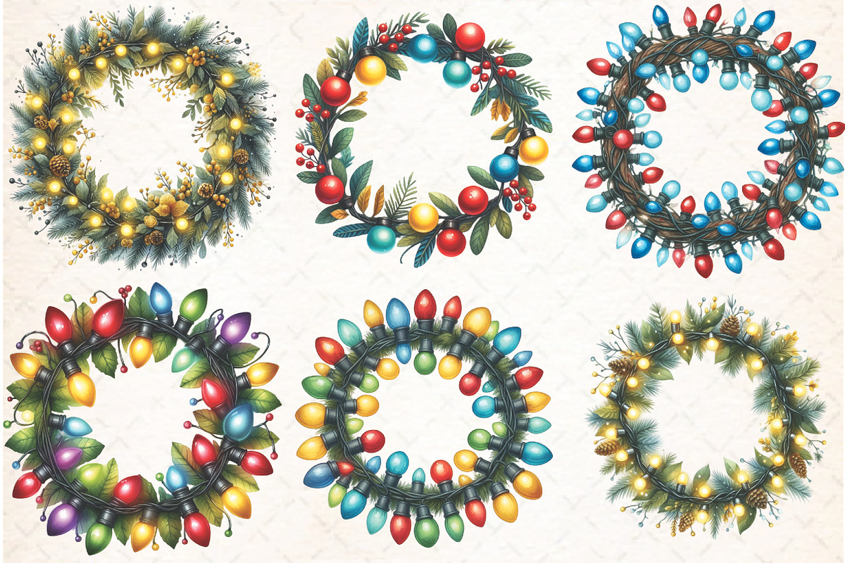 Christmas Light Clipart, an Illustration by Libby Wishes (Photo 4 of 8)