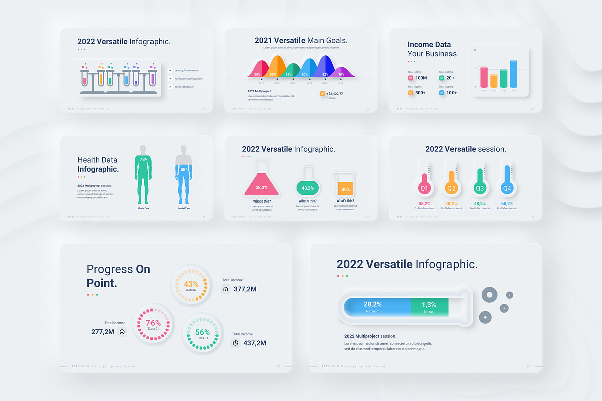 Neumorphic Style 2021 Powerpoint, a Presentation Template by Brandearth RRGraph (Photo 25 of 30)