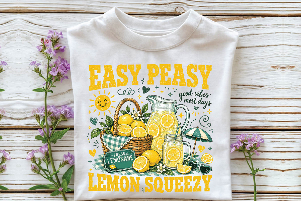 Retro Lemonade Sublimation Design, a Seasonal Illustration by DreamPrint404 (Photo 2 of 6)