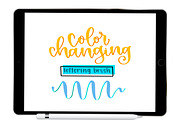 Changing Procreate Lettering Brush, a Brush Add-On by Blue Strawberry Studio (Thumbnail 1 of 6)