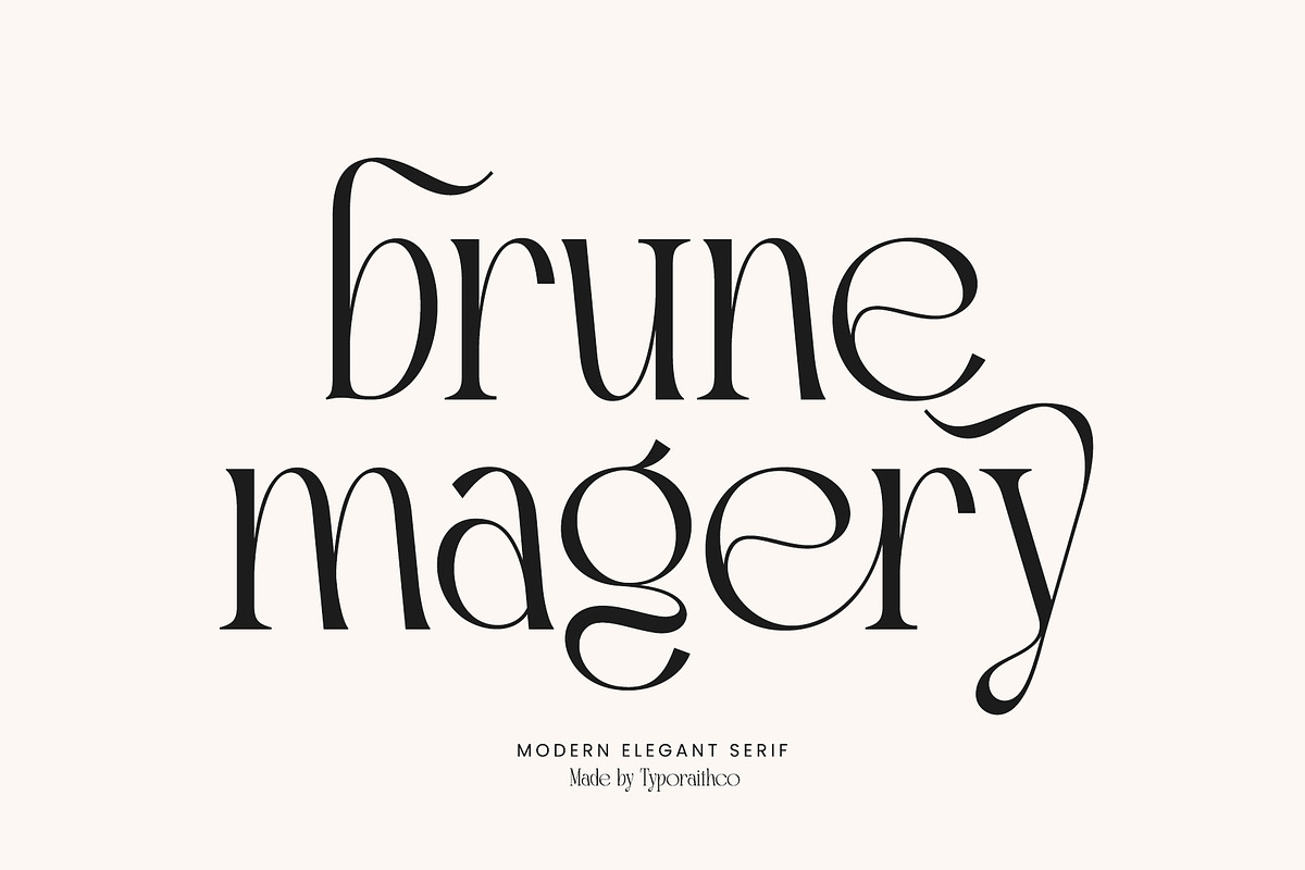 Brune Magery | Modern Elegant Serif, a Serif Font by Typoraith Co (Photo 1 of 13)