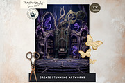 Ars Goetia Dark Fantasy Backdrop Set, a Background Graphic by ThatsDesignArt (Thumbnail 7 of 13)