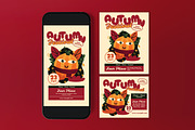 Red Quirky Autumn Festival Flyer Set, a Flyer Template by graphicook (Thumbnail 3 of 3)