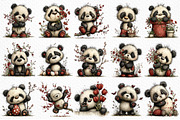 Watercolor Spring Panda Clipart, an Illustration by Craft Nest (Thumbnail 6 of 11)