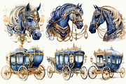 Blue And Gold Victorian Clipart, an Object Illustration by Digital Xpress (Thumbnail 7 of 9)
