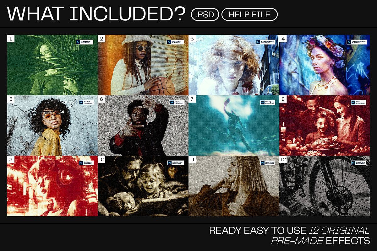 12 Photo Effect Templates, a Brushes & More by iDoodle Studio (Photo 2 of 6)