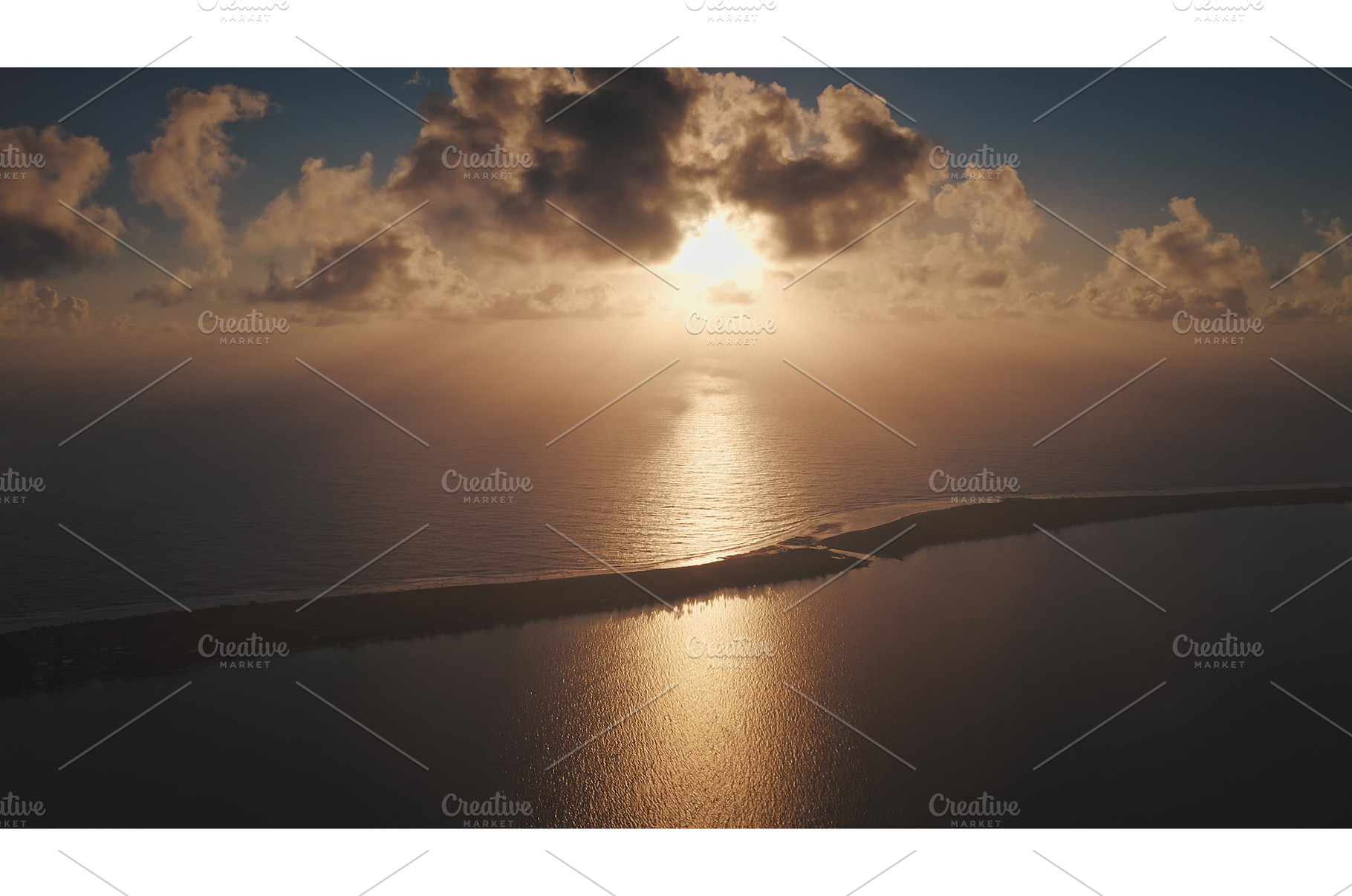 Golden sunrise illuminating Rangiroa, a Nature Photo by Goinyk