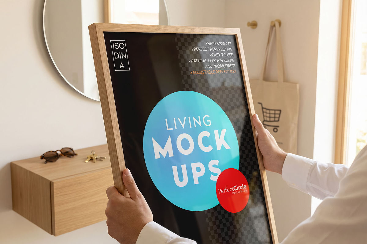 Person Holding Frame Mockup, a Mockup by DesignRocket (Photo 4 of 8)