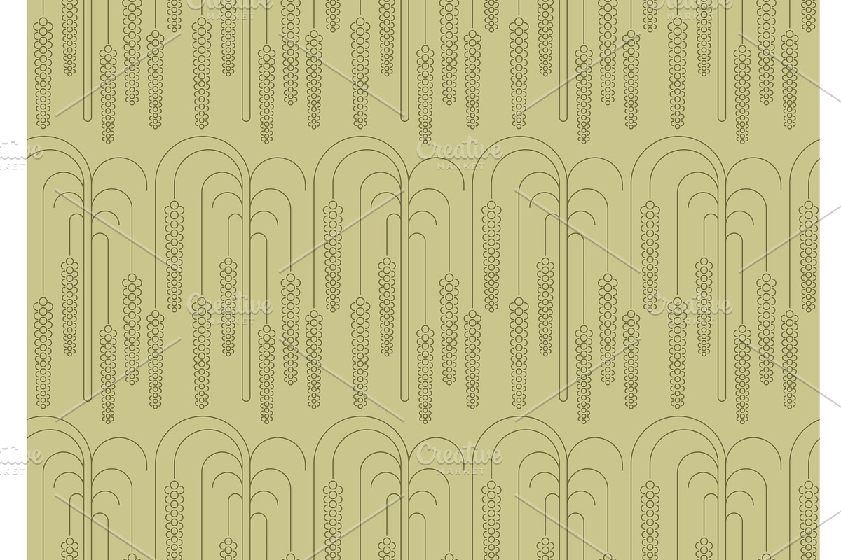 Cereal millet grains pattern, a Food Illustration by Vector Tradition