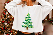 Watercolor Christmas Tree clipart, a Seasonal Illustration by fashionaddict (Thumbnail 5 of 7)