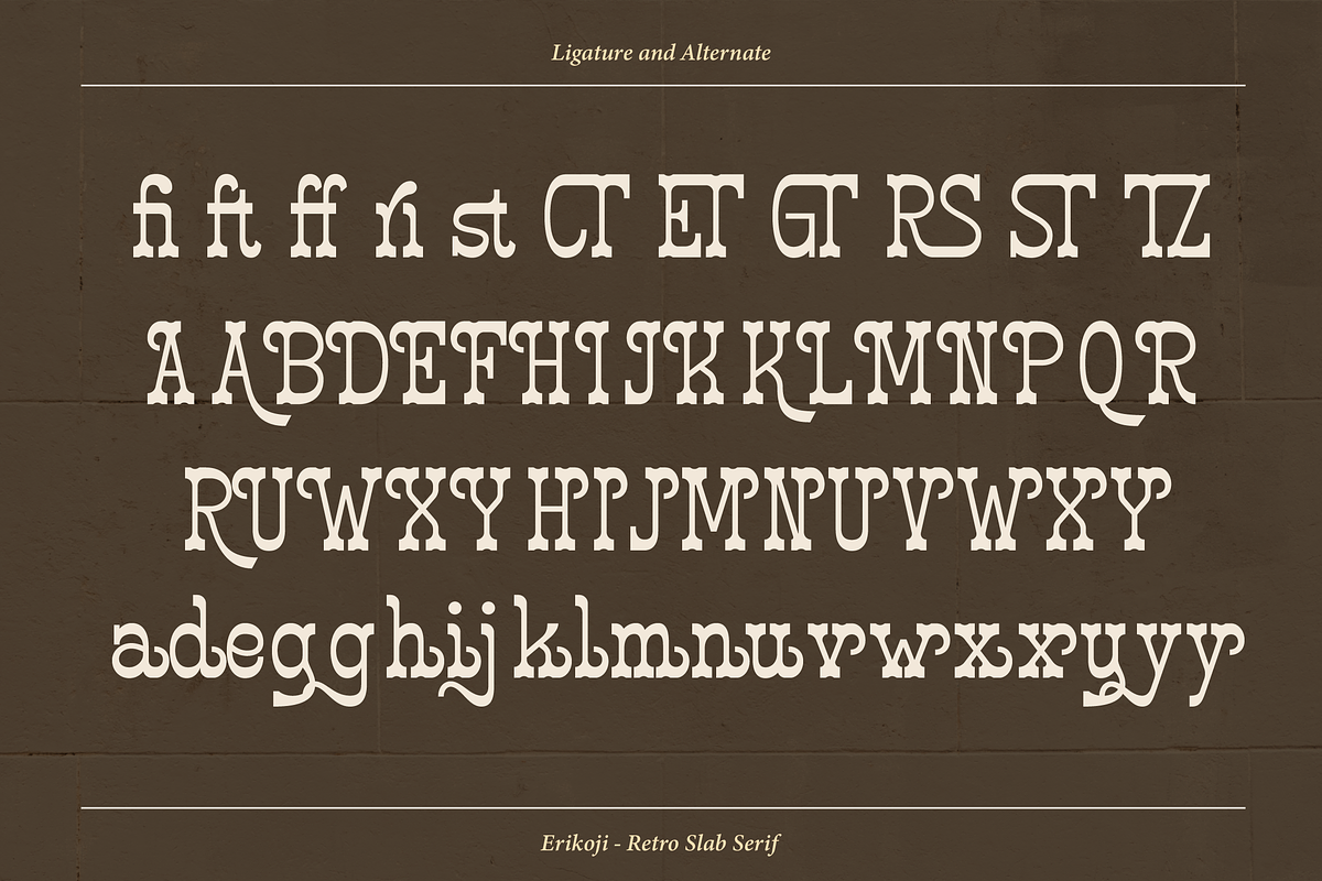 Erikoji | Retro Slab Serif, a Slab Serif Font by Denustudios (Photo 16 of 16)