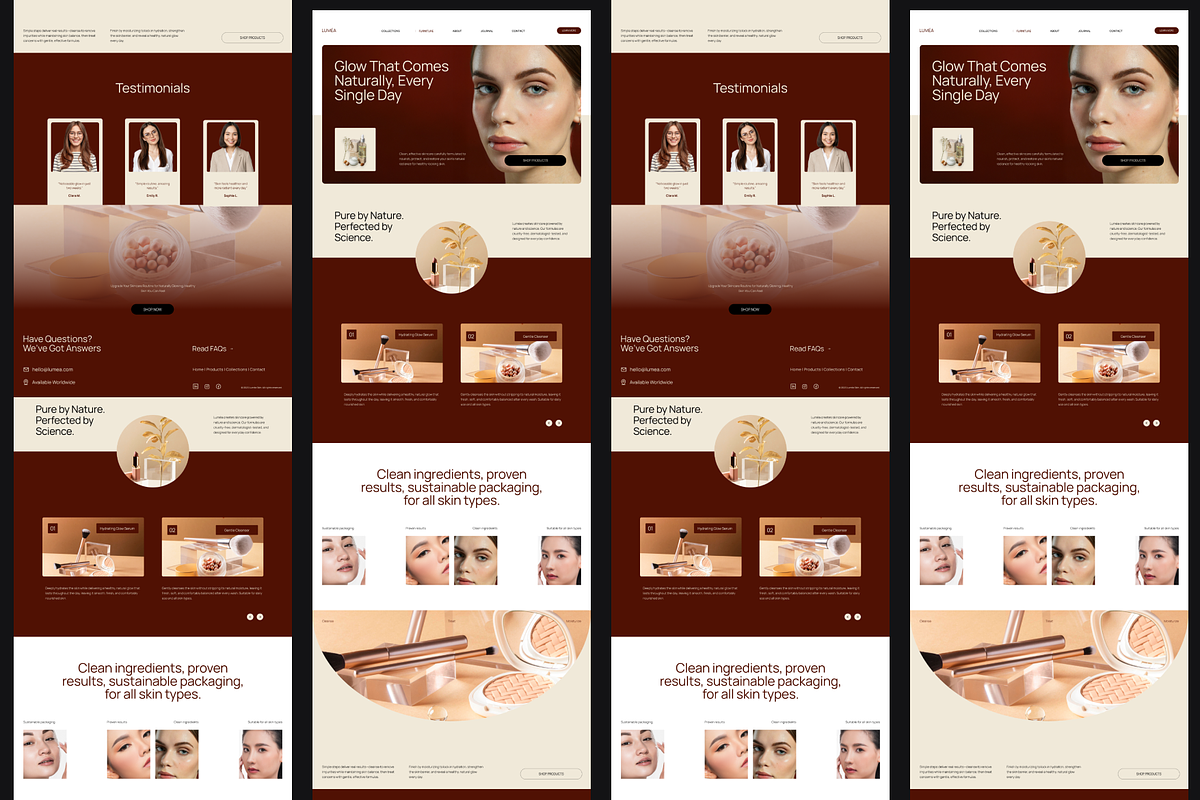 Figma Beauty Product Landing Page, a Landing Page Template by Musara (Photo 4 of 6)