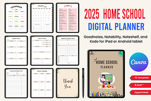 2025 Digital Home School Planner