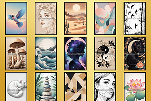 30 Aesthetic Wall Art Prints.