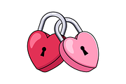 Heart-shaped locks, an Illustration by Cmeree (Thumbnail 1 of 5)