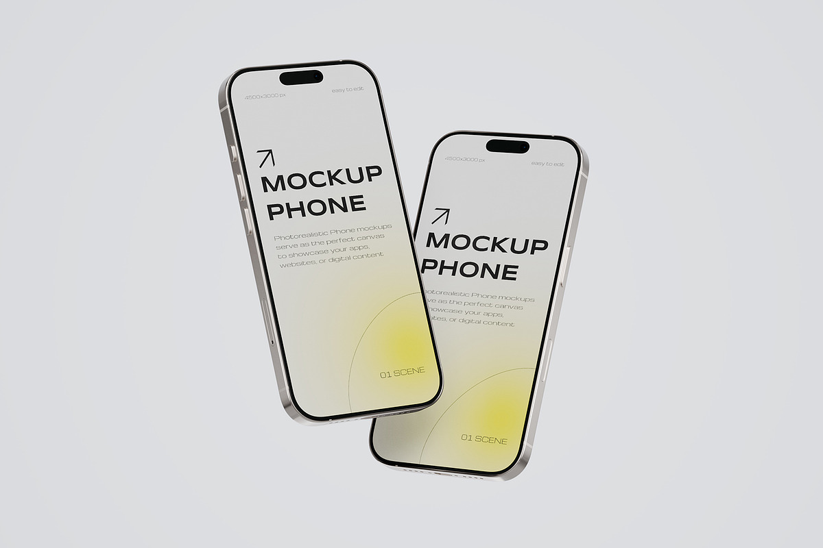 Phone App Promo Mockup, an iPhone Mockup by Pixel_Vision_Store (Photo 3 of 6)
