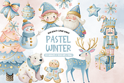 Pastel Winter Magic Clipart Set, an Illustration by TatiMockup (Thumbnail 1 of 5)