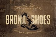 Bronx Shoes Custom Font, a Font by Cruzine (Thumbnail 1 of 5)