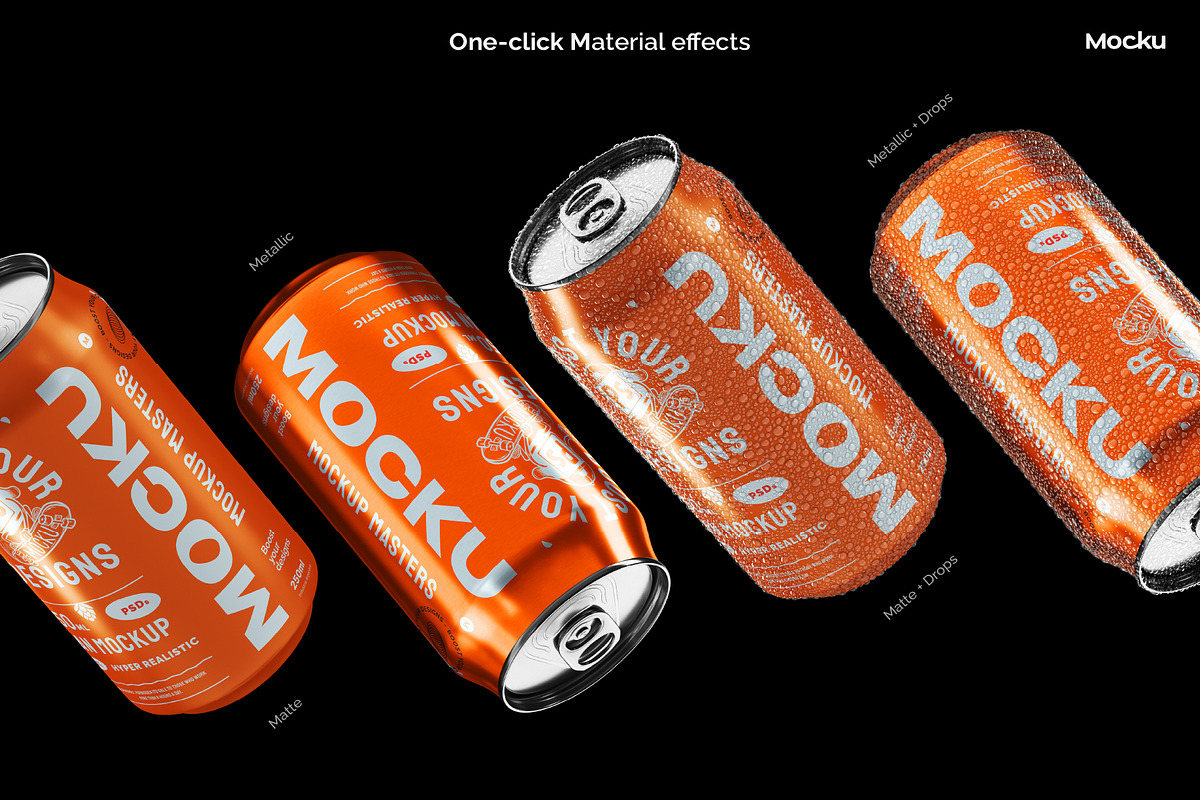 Can Bundle Mockups - 33cl / 12oz, a Product Mockup by Mocku (Photo 10 of 13)