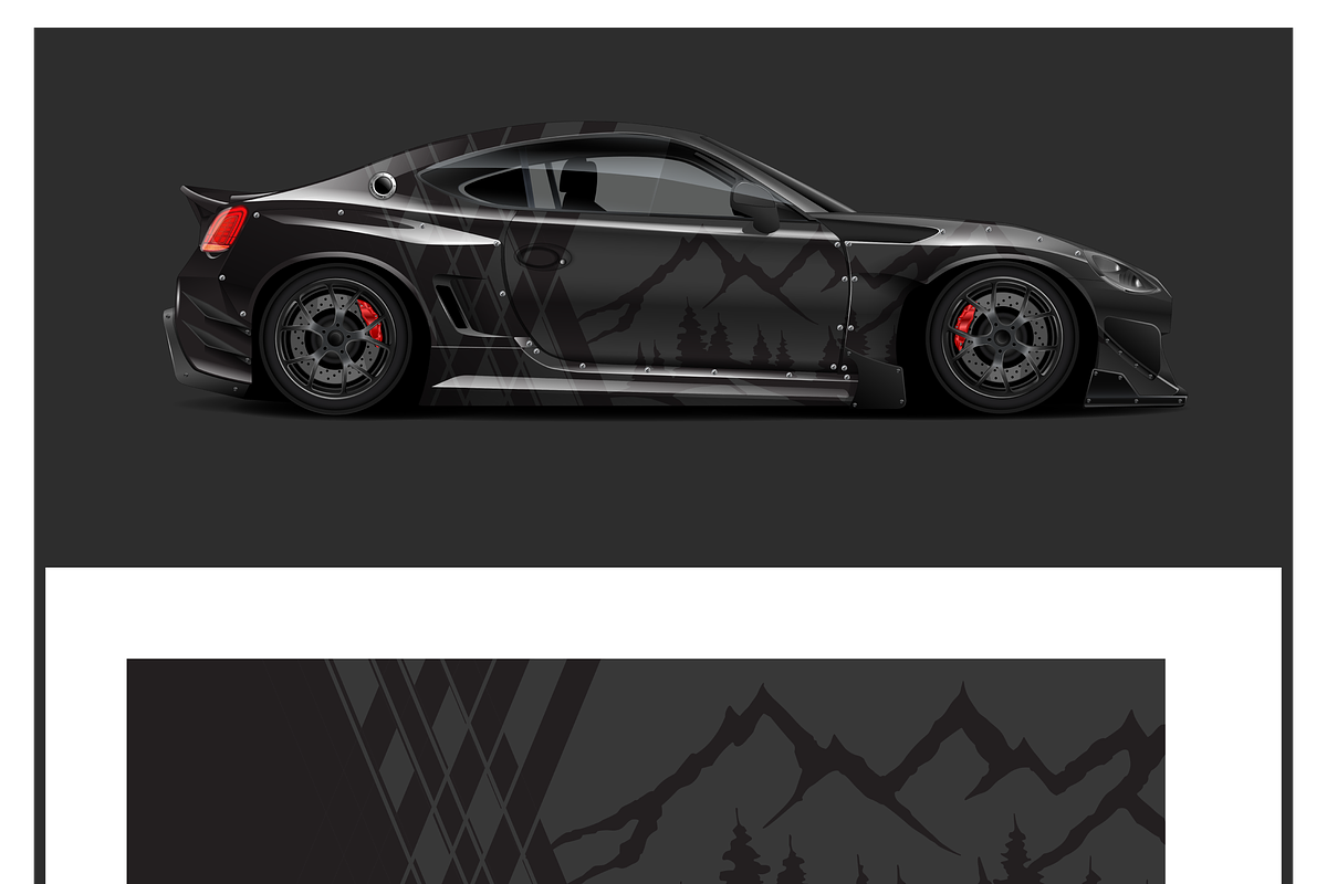 Sleek Racing Car Wrap Design, a Sport Illustration by CarWrap design (Photo 4 of 4)
