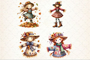 Scarecrow Girl Clipart, an Illustration by Rose Art (Thumbnail 3 of 8)