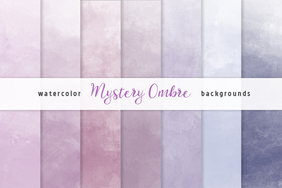 Purple Ombre Watercolor Backgrounds, a Texture Graphic by KitsPix (Photo 1 of 4)