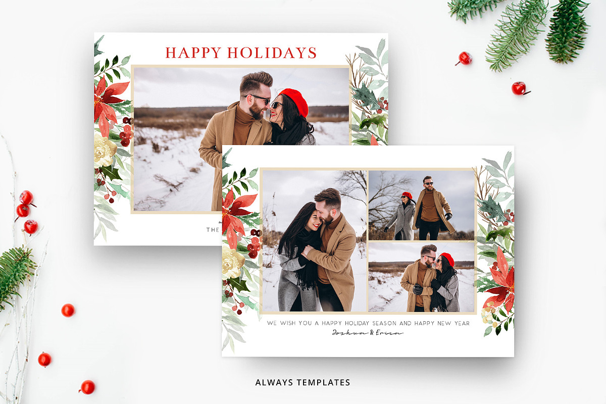 Christmas Card Template CC085, a Card Template by Always Templates (Photo 2 of 3)
