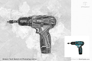 Tech Sketch Art Photoshop Action, an Action Add-On by SlideSalad (Thumbnail 39 of 49)