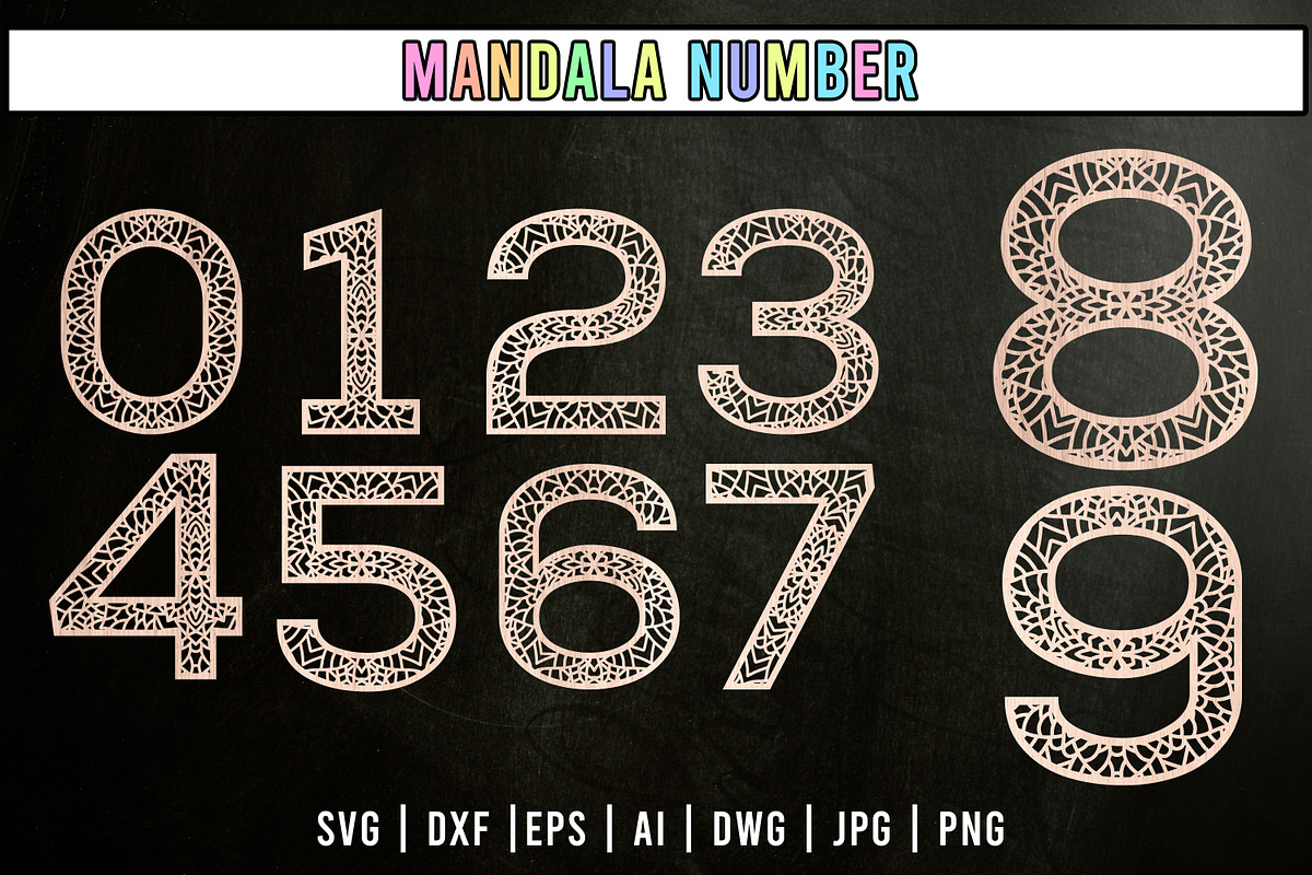 Mandala Number Laser Cut Design, a Graphic by HillTract