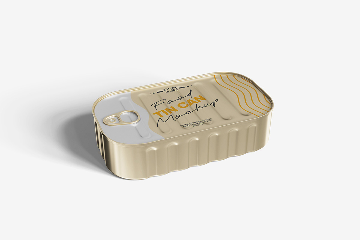 Food Tin Can Mockup, a Packaging Mockup by Indah (Photo 2 of 6)
