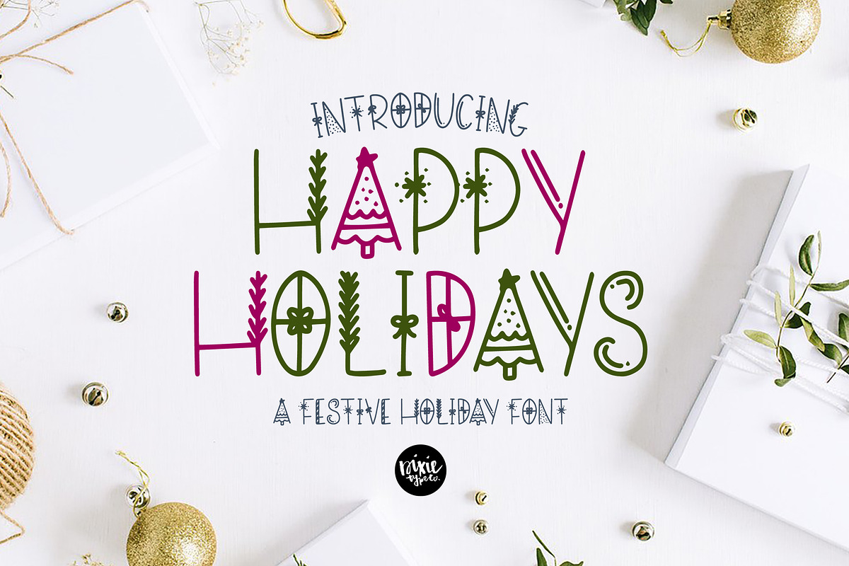 HAPPY HOLIDAYS Font Family, a Font by Blush Font Co. (Photo 8 of 12)