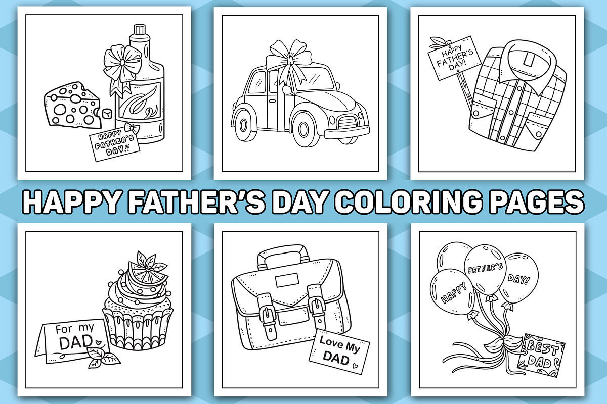 Father's Day Coloring Book Vol-03, a Seasonal Illustration by Coco Bloom
