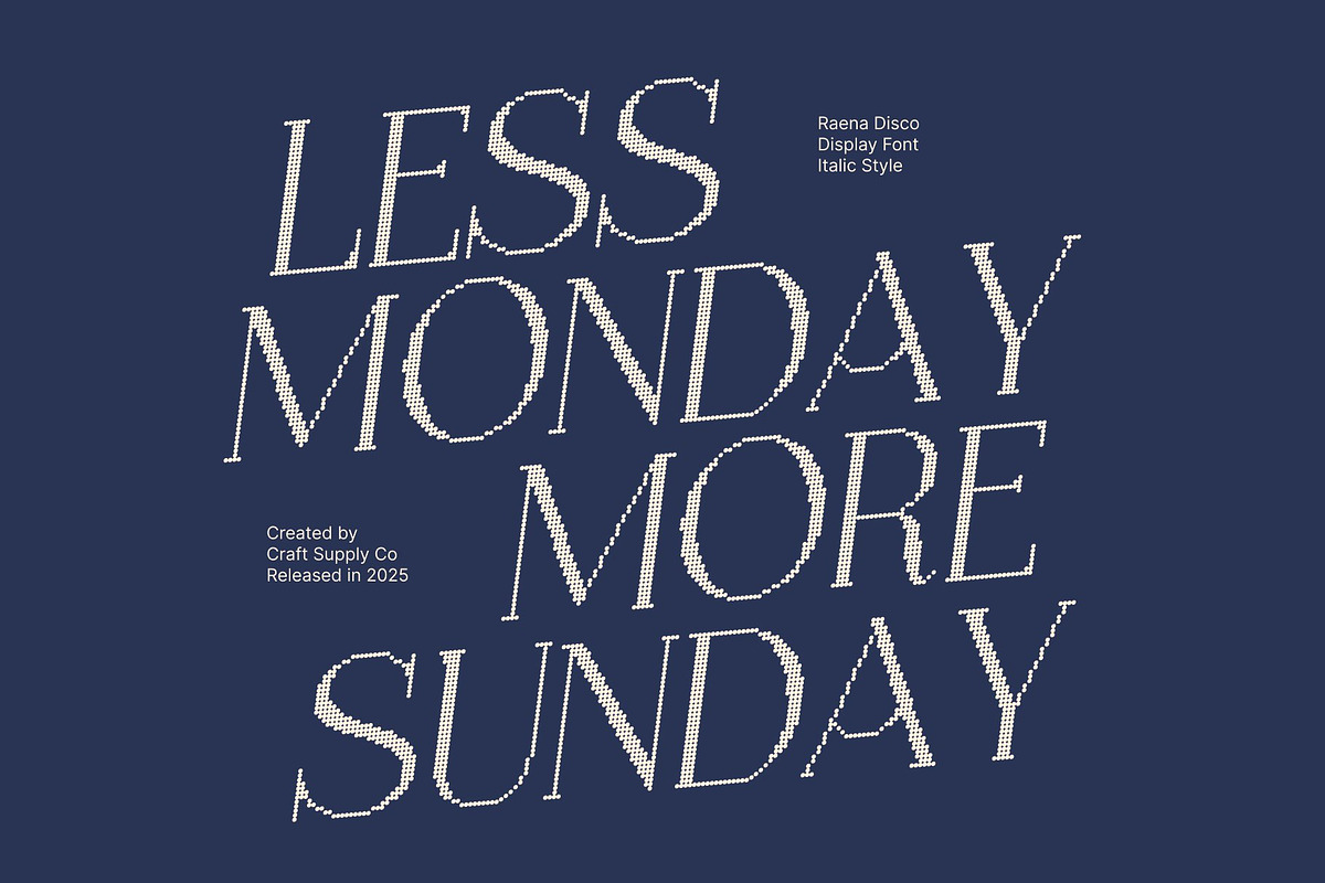 Raena Disco, a Serif Font by Craft Supply Co. (Photo 6 of 8)