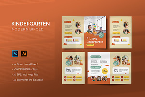 Kindergarten - Bifold Brochure, a Brochure Template by StreaksideStd