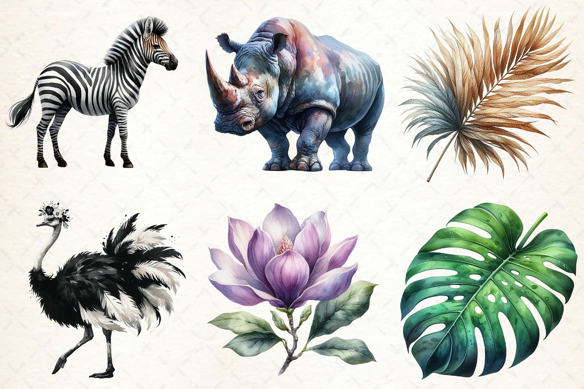 Watercolor Wildlife Nature Animals, an Illustration by Libby Wishes (Photo 8 of 9)
