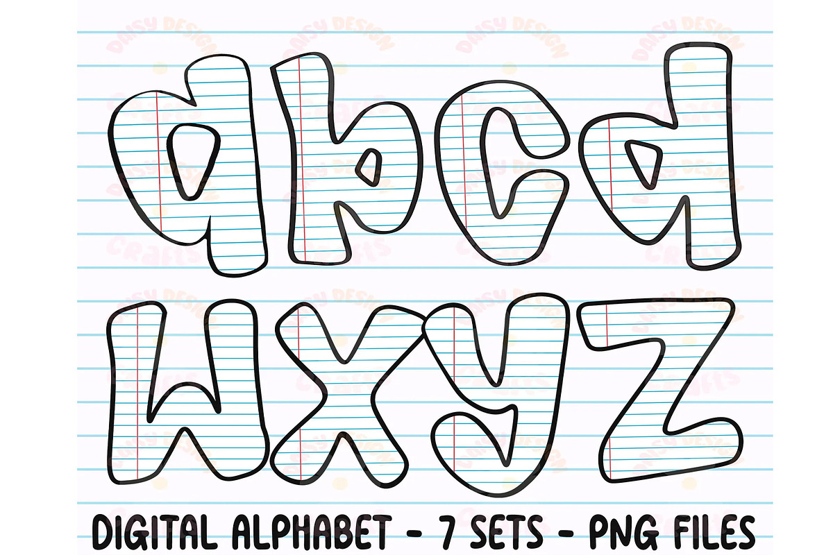 Preppy Retro Back to School Alphabet, an Object Graphic by RETROVIBZDESIGNS (Photo 7 of 8)