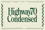 Highway 70 Condensed - Retro Serif, a Serif Font by Lateral Design (Thumbnail 1 of 17)