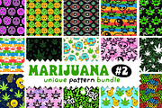 Marijuana Seamless Pattern Bundle 2, a Pattern Graphic by Slavko Kahovsky (Thumbnail 1 of 9)