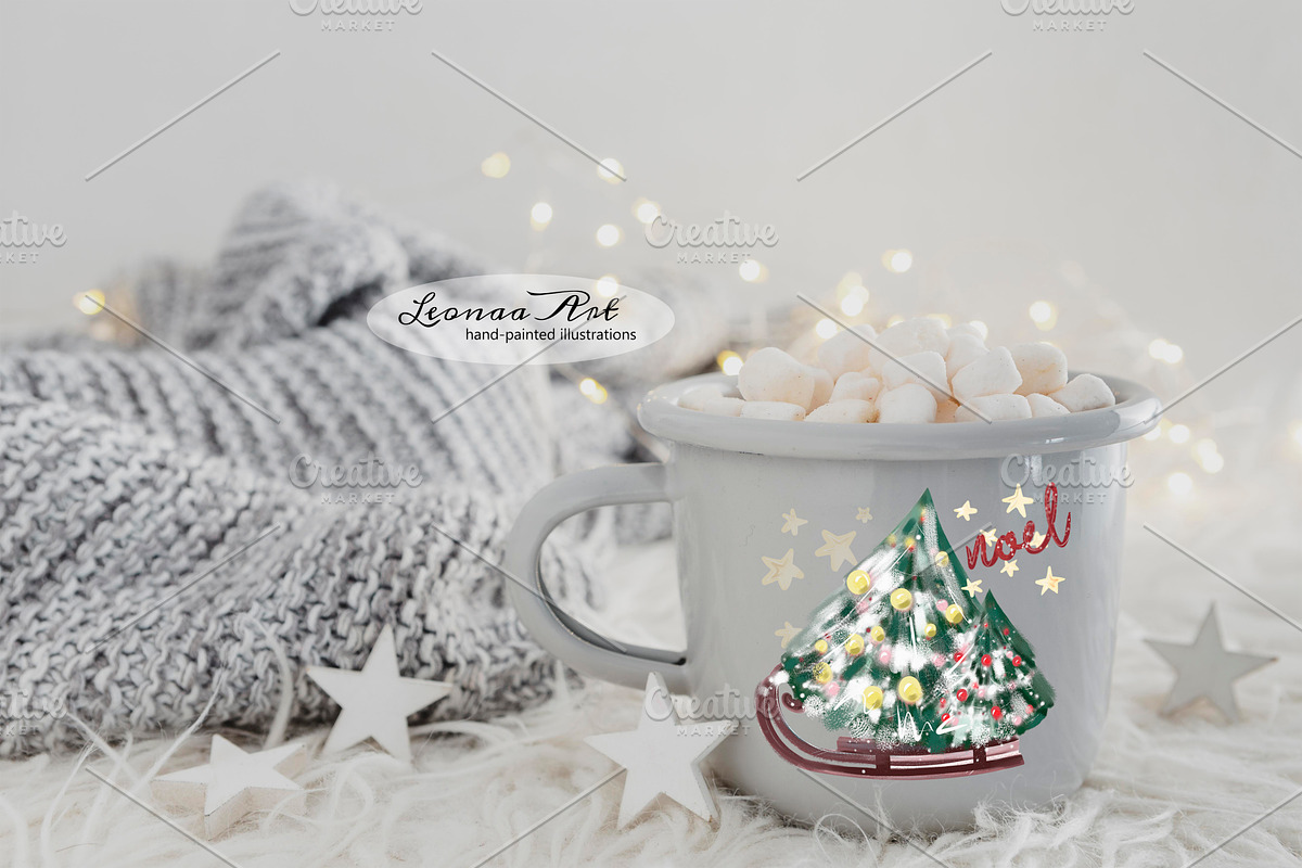 Christmas Clip Art, a Seasonal Illustration by Leonaa art (Photo 9 of 10)